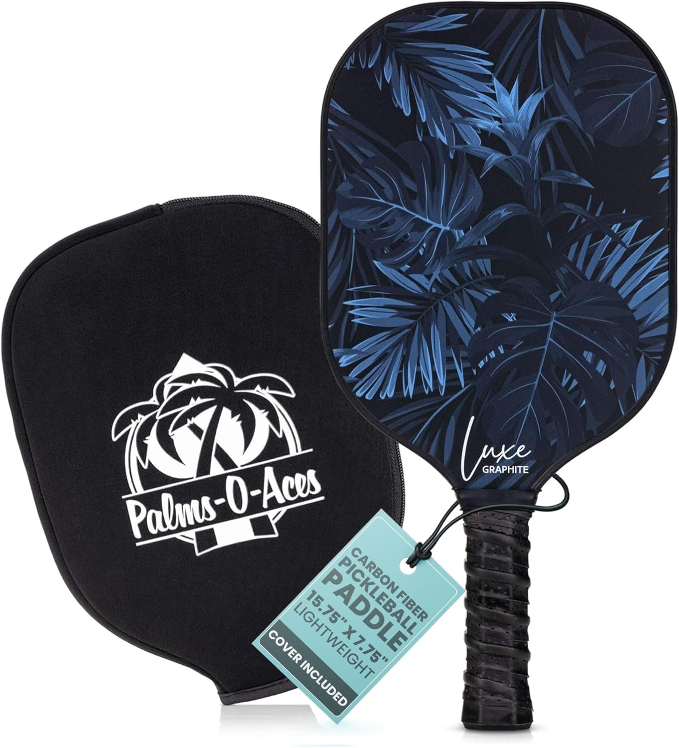 Carbon Fiber Pickleball Paddle – USAPA Approved 16Mm T700 Graphite Paddle with Textured Spin Surface | Lightweight Carbon Fiber Pickleball Paddles & Racket | Includes Paddle Cover